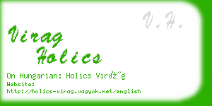 virag holics business card